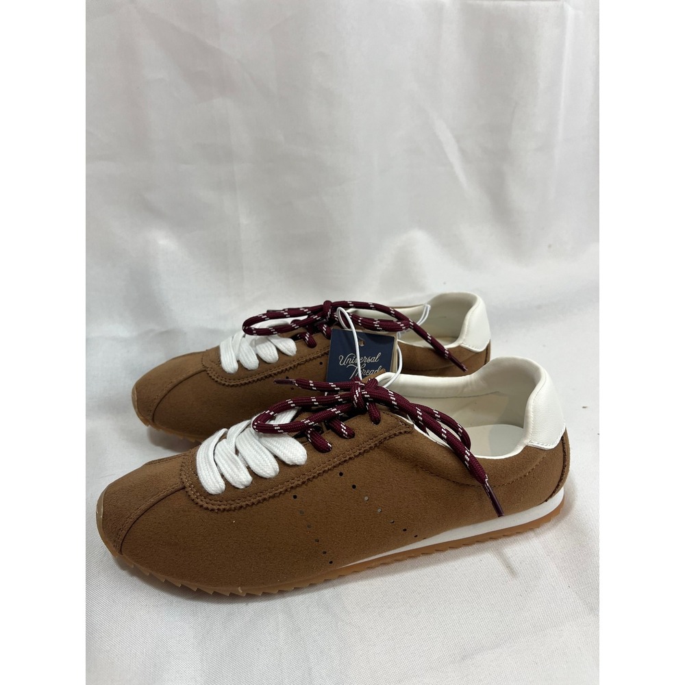 Universal Thread Womens Tan Faux Suede Low Top Sneakers Brown 6.5 NEW